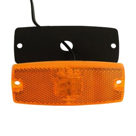 Qiping 2 Pack Orange 12 V 24 V LED Outline Light Yellow Amber Position Light with E-Mark for Trucks, Car Trailers, Caravans, Cars, Tractors
