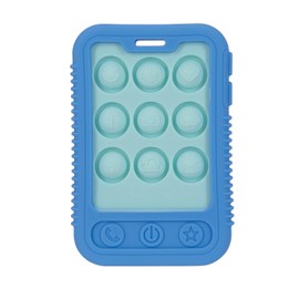 Nuby - Juguete de dentición para bebé, más de 3 meses, Giggle Bytes, teléfono celular, azul