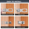 Kyuionty 2Pcs Keyed Hasp Locks 2.5 Inch Twist Knob Keyed