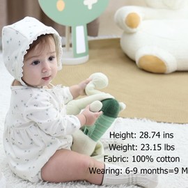 Ruliby Floral Baby Bodysuit Long Sleeve Romper Infant Girl Clothes Set 0-3 Months