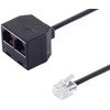 1aTTack.de 1x 0.1 m RJ11 Male to 2x RJ11 Coupling