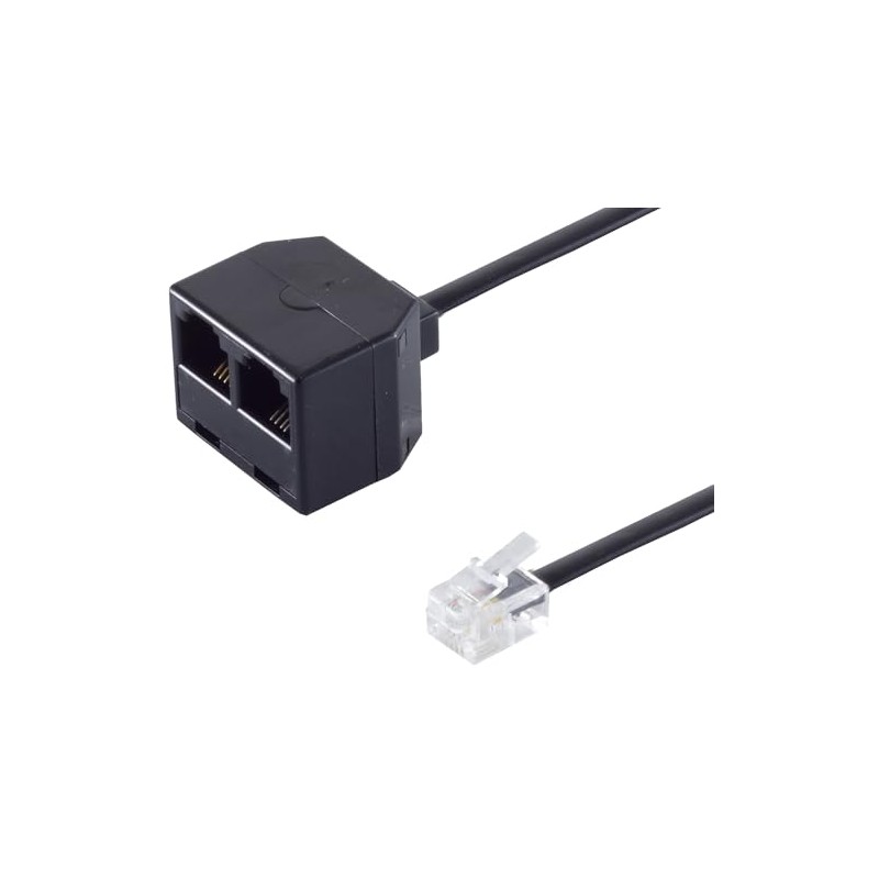 1aTTack.de 1x 0.1 m RJ11 Male to 2x RJ11 Coupling
