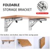 Folding Shelf Brackets, Heavy Duty Stainless Steel Collapsible DIY Wall