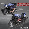 Alloy Metal Diecast Motorcycle Toy Set, 4 Pack of 1:12