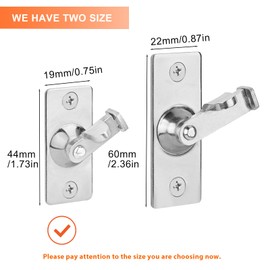 KOVOSCH KOVOSCH 2 Pack Screen Door Latch 90 Degree, 1.73 x 0.75 Inches Gate Latch Sliding Screen Door Lock Barn Door Latch, Silver