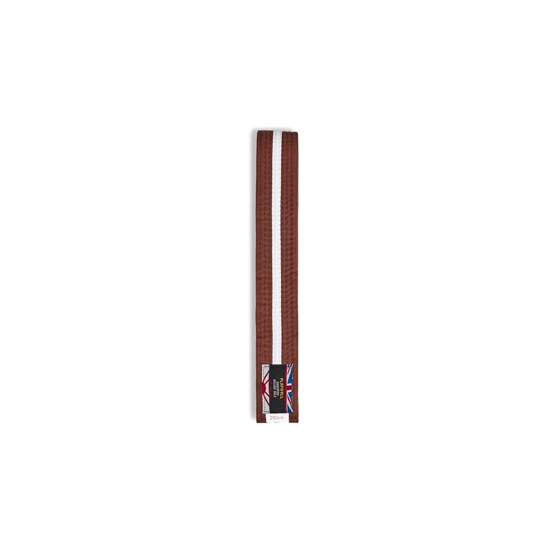 Playwell Martial Arts Cotton Coloured Belt With White Stripe Grading