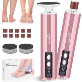 Blumway Electric Foot Callus Remover, 2 in 1 Electric Foot File Nail Grinder, 9 Adjustable Speeds &10+10+10 Replacement Sandpaper Pedicure Tools for Men Women Feet Dead Skin