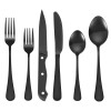 48-Piece Black Stainless Steel Flatware Set Food-Grade 8 Steak Knives