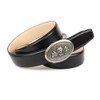 Anthoni Crown Men's Automatic Leather Belt, black