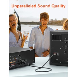 VANAUX Subwoofer Cable, 16.5ft Digital Coaxial Audio Cable, RCA to RCA Cables,Male to Male Mono [20AWG,Gold-Plated,Braided Jacket] for Home Theater, HDTV, Amplifier Speaker Soundbar(5m/16.5ft)