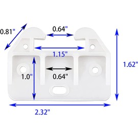 LBTODH 20 Pcs Drawer Guides Plastic Drawer Rail Track Guides Replacement Furniture Parts for Dressers, Hutches and Drawer Systems (White)