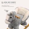 Rock My Baby Rocking Gray Horse with Chair, Plush Stuffed