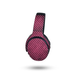 MightySkins Carbon Fiber Skin Compatible with Skullcandy Crusher ANC 2 - Pink Gravel | Protective, Durable Textured Carbon Fiber Finish | Easy to Apply