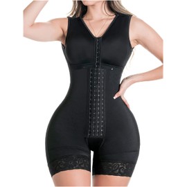 Sonryse PP-086 Fajas Colombianas Reductoras y Moldeadoras Postpartum Girdle Tummy Control Shapewear Black X-Large