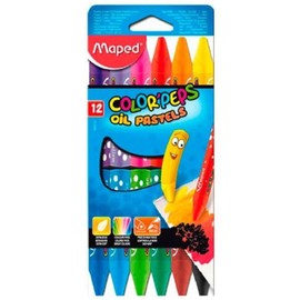 Maped M864010 Colour Peps Oil Pastels, Pack of 12