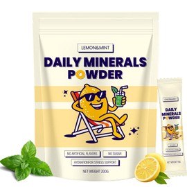 Aevezom Mint Lemon Electrolyte Drink Mix – Daily Hydration Powder with Trace Minerals – Stick Packs for Wellness & Refreshment – 20 Convenient Single-Serve Sticks (1)