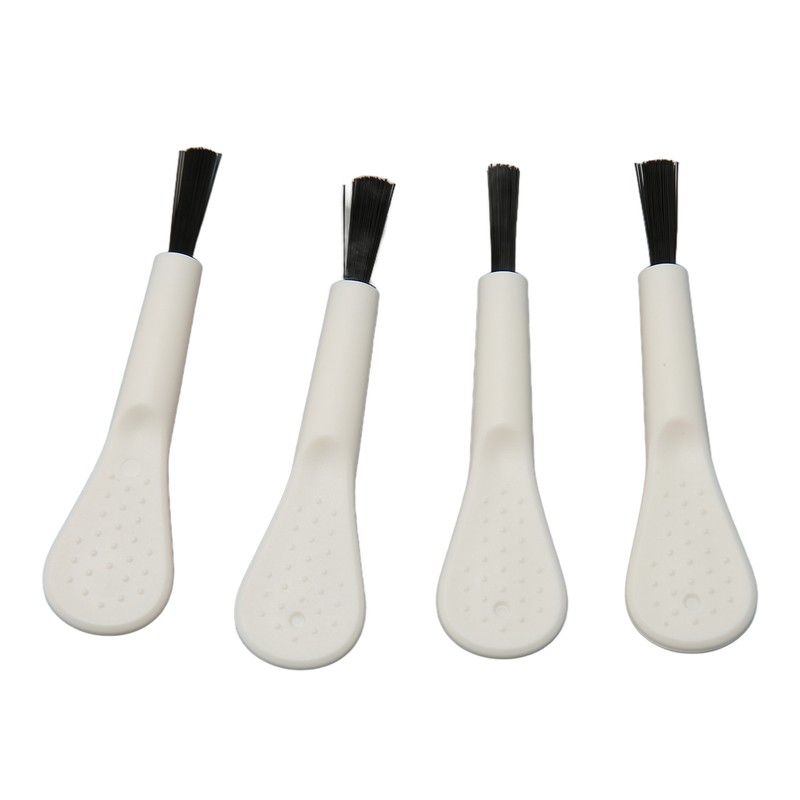 20pcs White Handle Black Hair Sound Aid Cleaning Brush Professional