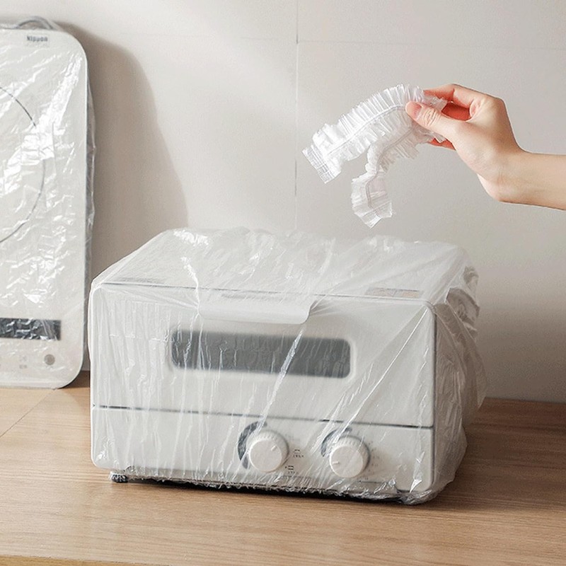 Pack of 10 Transparent Kitchen Appliance Dust Covers - Waterproof