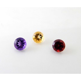 Myhealingworld Multi Stone AAA quality calibrated round 6 MM Brilliant Cut Loose gemstone Crystals Chakra Healing for making jewelry Mix Color Box Pack of 3 stone, (BOX 14 - (Amethyst 1, Citrine 1