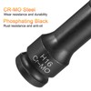 sourcing map 16mm Hex Impact Bit Socket H16 1/2" CR-MO