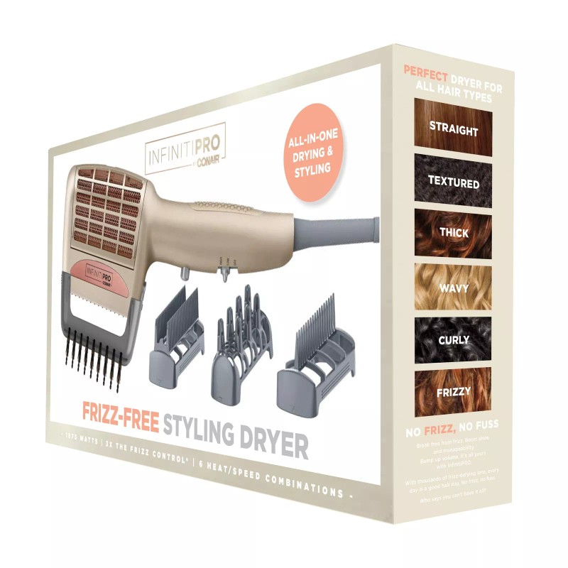 CONAIR SD12FF INFINITIPRO BY CONAIR 4-in-1 Frizz Free Styling Hair