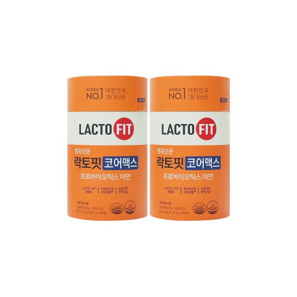 Chong Kun Dang Health Live Lactobacillus Lactofit Core Max 60 sachets, 2 boxes, 4 months supply / 종근당건강 생유산균 락토핏 코어맥스 60포 2박스 4개월분