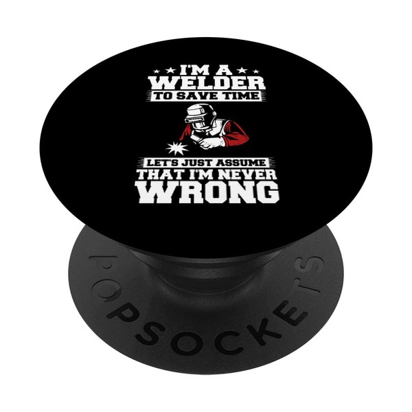 Welding Helmet Machine Welder Worker PopSockets Swappable PopGrip