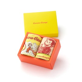 Curious George 68-3029150 Happy Banana Towel Gift Set, 2 Towel Handkerchiefs, Multi