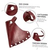 Sosoport 2pcs Cattlehide Hatchet Cover Protective Case for Camping Axe