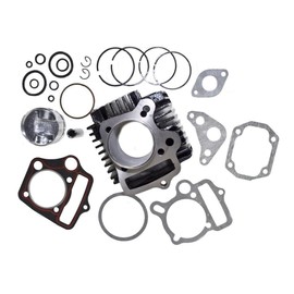 RedCap 54mm Bore Cylinder Complete Kit For 125cc 4-Stroke Chinese Xh Roketa TaoTao Kazuma Coolster Sunl Honda CRF SSR BMS ATV Dirt Bike Go-Kart - Compatible With 1P54FMI Horizontal Engines Models