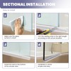 Frameless Shower Door Bottom Seal Strip for 3/8"(10mm) Thick Glass,