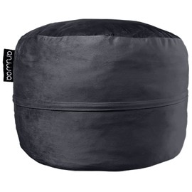 [Removable Cover] Bean Bag Chairs for Adult, Giant 4ft Memory Foam Bean Bag for Teens, Adults, Big Sofa Bean Bag Chairs, Giant Bean Bag Soft Fluffy Fur Bean Bag Chairs for Adults, Black