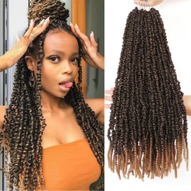 24Inch Spring Twist Hair Passion Twist Hair 24 Inch Crochet Braids Hair Extensions Passion Twist Crochet Hair Extensions for Black Women Butterfly Locs(24 Inch (Pack of 6), #1B/27)