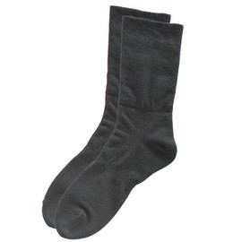 Walking Bran Bag, Non-Constricting Socks, Plain, Rice Bran Fiber, Moisturizing, Men's, Gift, 9.8 - 10.6 inches (25 - 27 cm), Black
