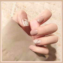 Nature's Farmer Nail Tips 24p PD196 Beige Nail Art Skin Tone Manicure Nail Decoration Not Available PD-196 Beige Smudge / 네이처스 파머 네일팁 24p PD196 베이지 네일아트 피부 톤 매니큐어 손톱 장식 불가 PD-196 베이지 스머지