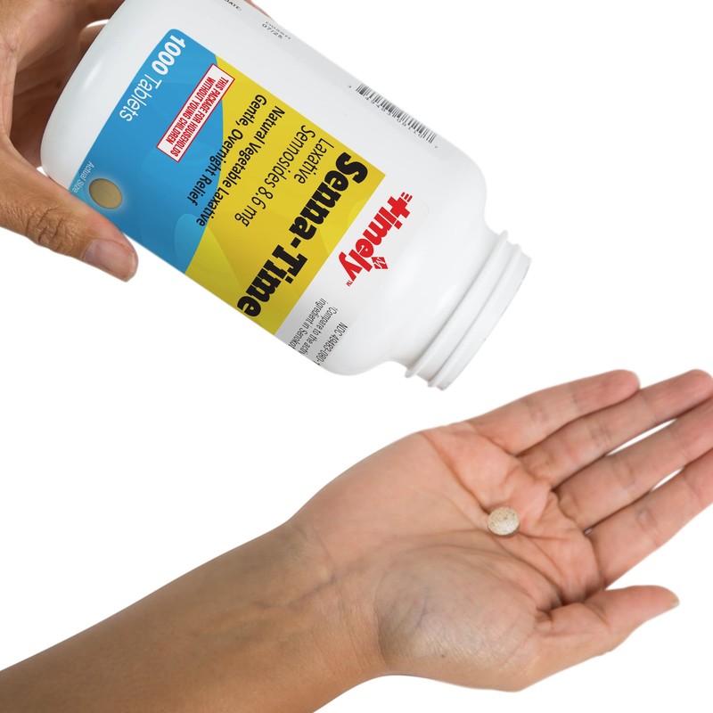 Timely Senna Time Laxative - 1000 Count Tablets - Natural