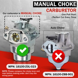 Carburetor Carb Replaces For Troy Bilt TB130 TB160XP TB240 TB160 TB365XP TB250 TB260 TB270XP TB380XP 11A-B2AQ723 11A-B29Q711 11AB2AQ723 11A-B29Q766 Walk-Behind Lawn Mower With Honda Engine 160cc 5HP