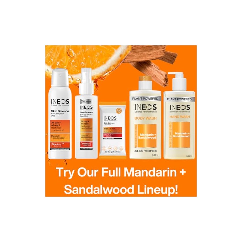 INEOS Skin Science Antiperspirant Deo Mist Mandarin + Sandalwood, 200ml