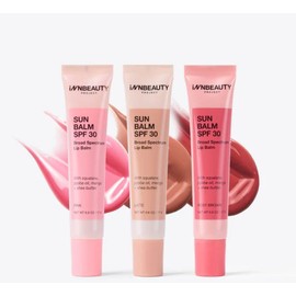 INNBEAUTY Project Sun Balm SPF 30 3-Pack - Mineral Broad Spectrum Lip Balms Trio- Rosy Brown, Pink, and Latte