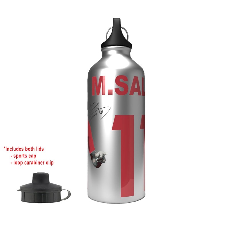 Partisan Liverpool Bottle Salah 2-Lid Aluminium 600ml Silver