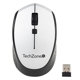 TECHZONE Mouse TZ19MOU01-INAPL Inalambrico USB 1600 dpi PlataNegro                                                                                    