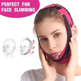 PLABBDPL V Face Masks, Double Chin Remover, Breathable Reusable Face Slimmer Belt, Double Chin Removal, Double Chin Remover for Double Chin and Saggy Face Skin