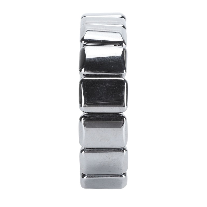 Terahertz Rectangle Bead Bracelet Energy Stone Fashion Unisex Terahertz Elastic