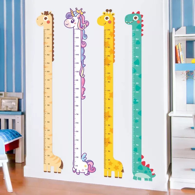 Deluxe Vinilo Adherible Regla Medir Estatura Niños Decora Unicornio