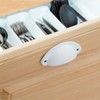 Lansonee 4 Pcs Half Moon Shaped Shell Handles,Kitchen Cabinet Drawers,Suitable