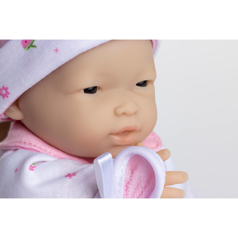 JC Toys Berenguer 11" Asian La Baby Doll,Pink Asian