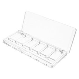 Mikinona Compartment Eyeshadow Palette Travel Makeup Organizer Plastic Blush Brush Case for Elf Cosmetics Empty Makeup Palette