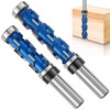 2Pcs 1/2inch Shank Flush Trim Router Bit Set Carbide Flush