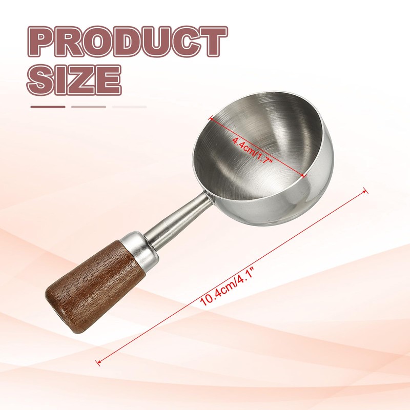 sourcing map Coffee Measuring Spoon, 1.4" x 0.7" 30ml Stainless