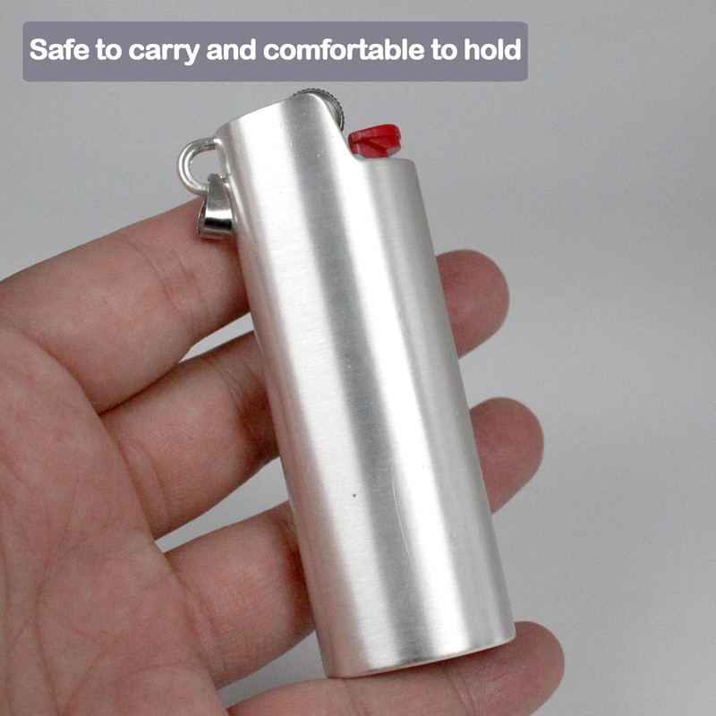HUMWE Metal J6 Lighter Case Cover Reusable for Bic Regular